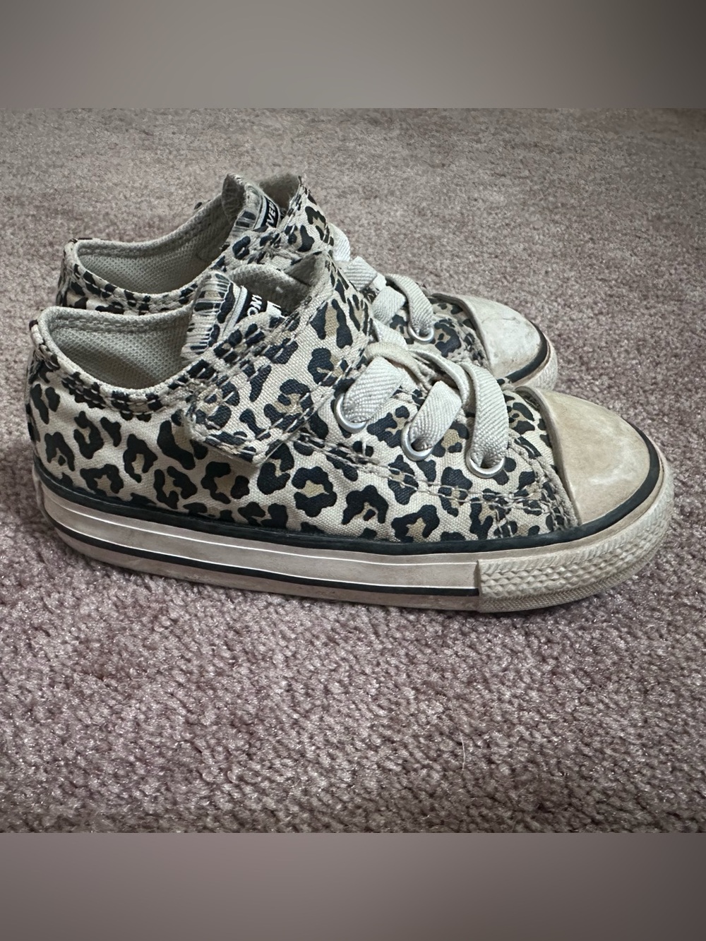 Kids Converse Leopard Print Canvas Sneakers